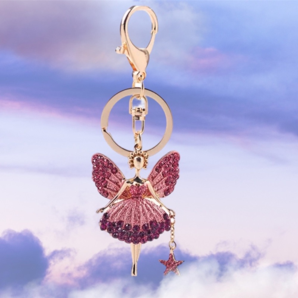 Fairy keychain and flower keychain